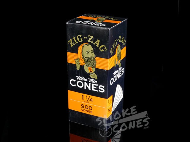 Zig-Zag 1 1-4 Size Pre Rolled Ultra Thin Paper Cones 900/Box - 1