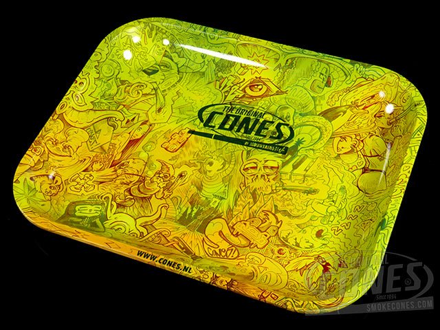 Cones Large Metal Rolling Tray - 1