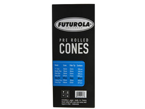 Futurola 109mm King Size Pre Rolled Classic White Paper Cones 800/Box - 2