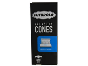 Futurola 109mm King Size Pre Rolled Classic White Paper Cones 800/Box - 5